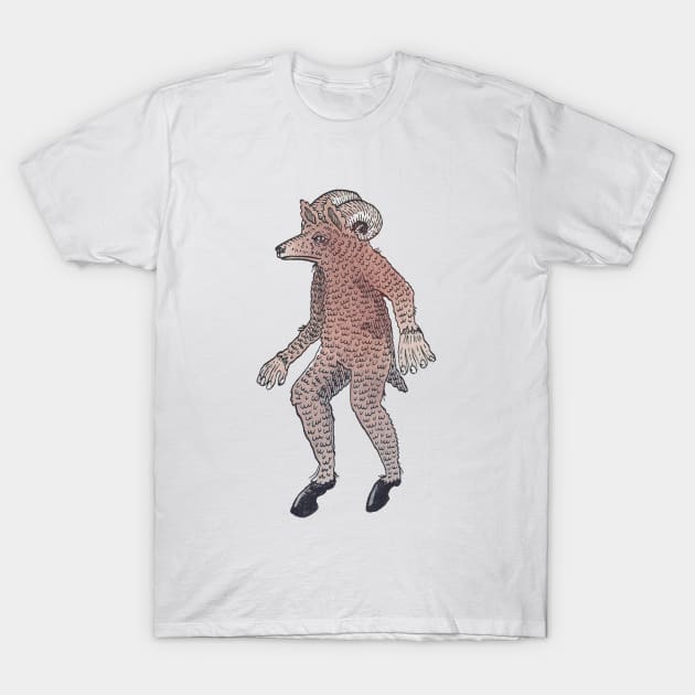 Sheepsquatch Cryptid Monster T-Shirt by Ballyraven